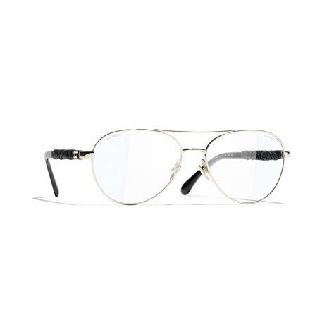 chanel 5227h sunglasses|Pilot Blue Light Glasses Metal & Calfskin Light Gold .